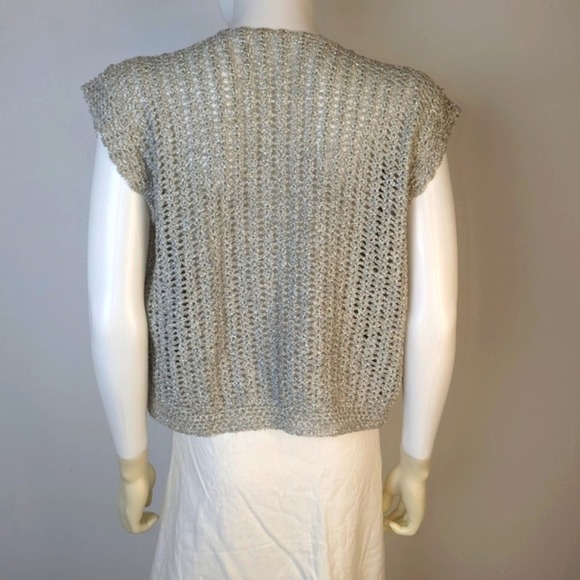 Vintage Metallic Knit Cardigan / Small - Picture 4 of 5